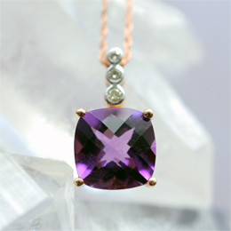 Amethyst x Diamond necklace / アメジスト、ダイアモンド